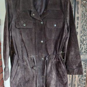 Liz Claiborn suede trench jacket Medium size